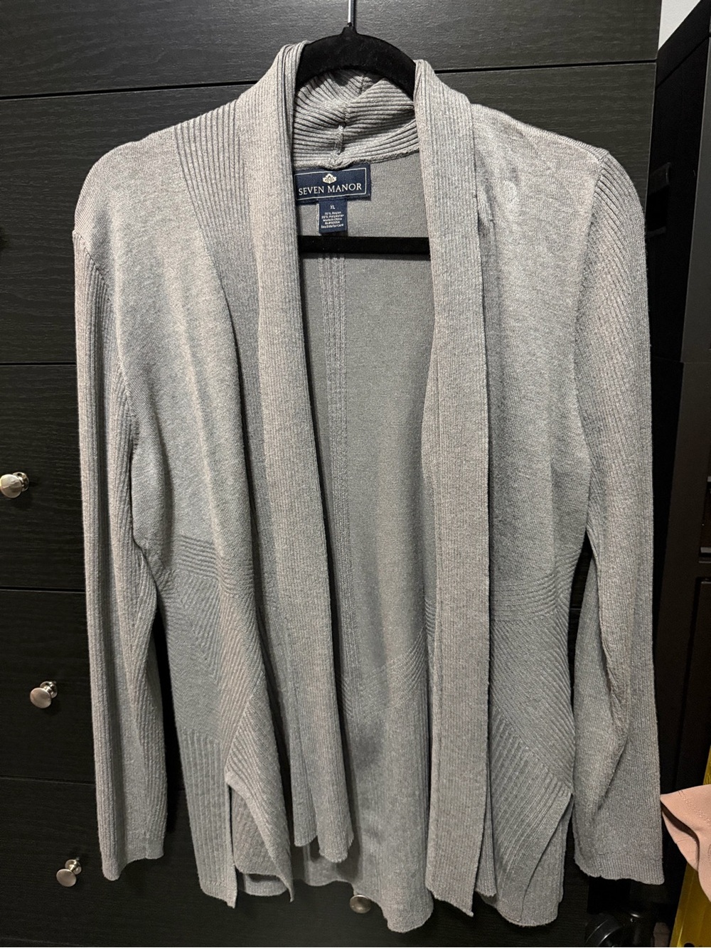 Seven Manor Gray Open Front Cardigan – Size XL